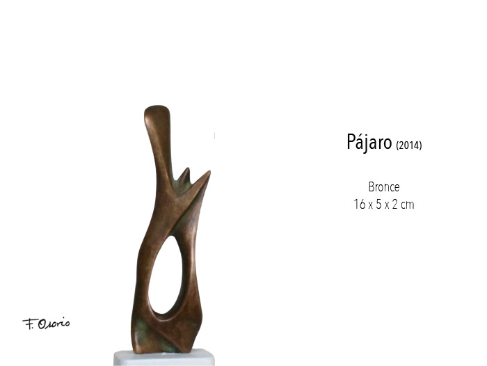 Pájaro, escultura en bronce de Federico Osorio