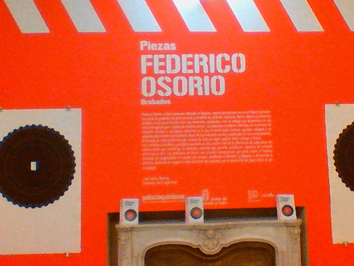 Grafía de la exposición " Piezas" de Federico Osorio