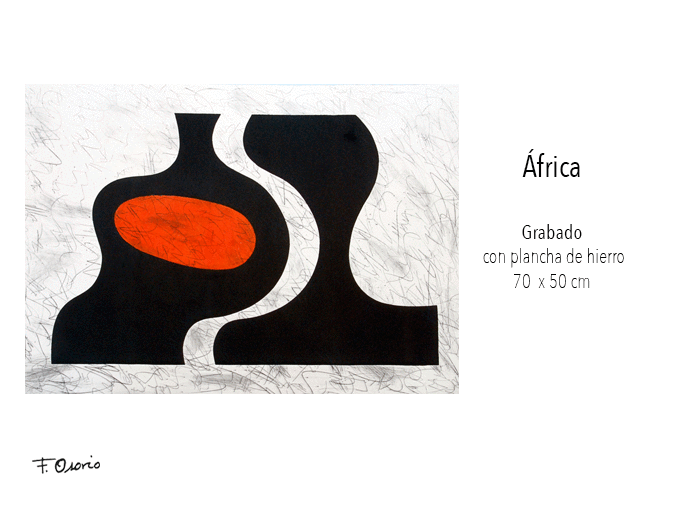 Grabado "África" de Federico Osorio